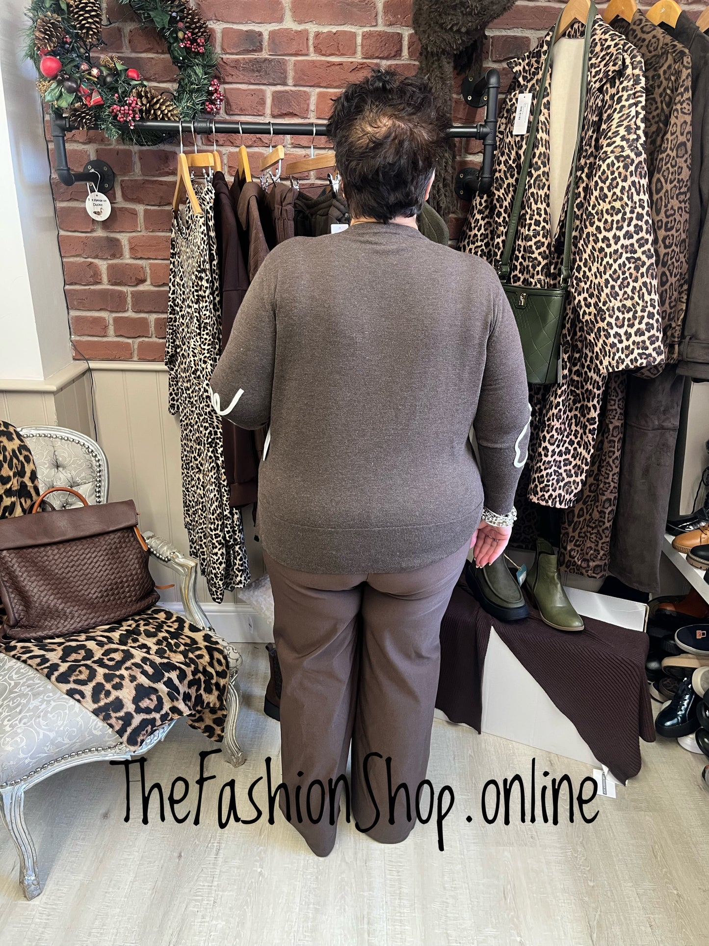 Daphne brown flower jumper 10-18