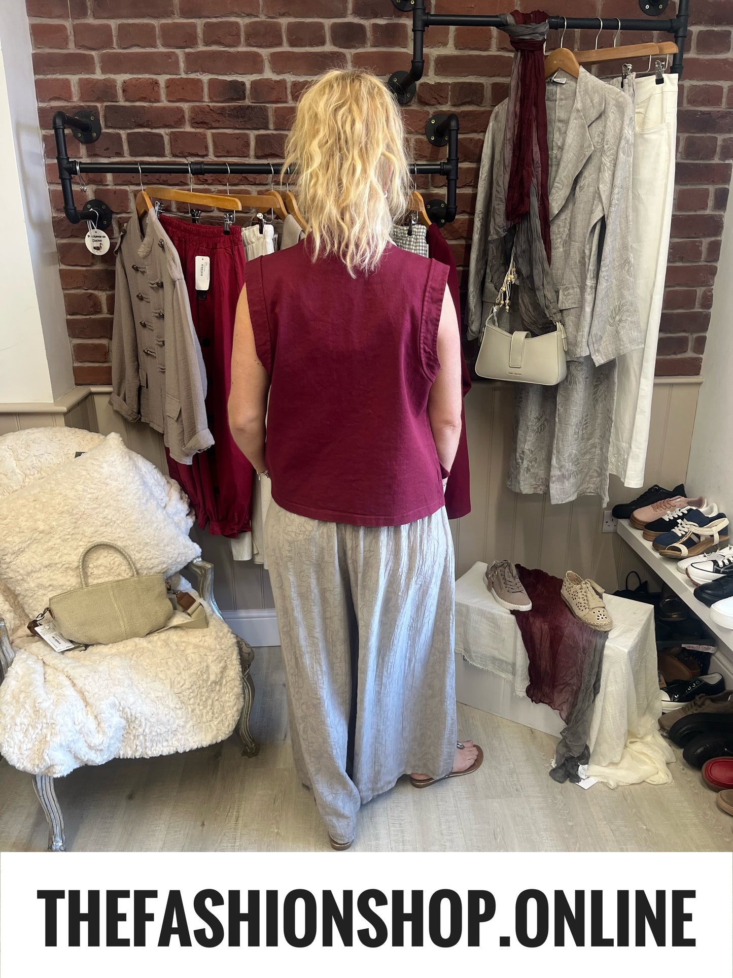 Charlotte wine military waistcoat 8-14
