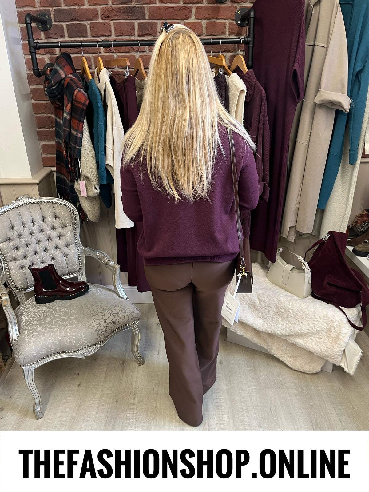 Imogen damson fine knit cardigan 8-14