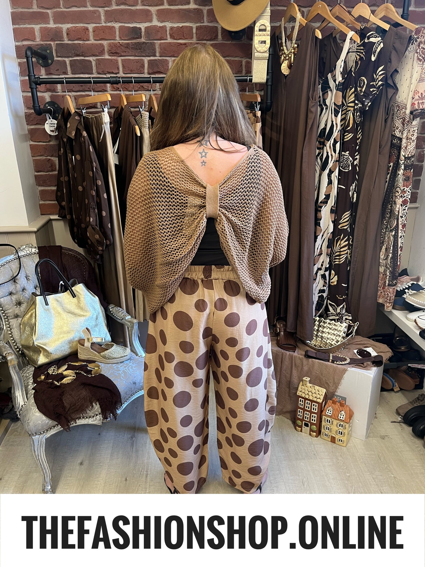 Nina camel three way knitted top 8-18