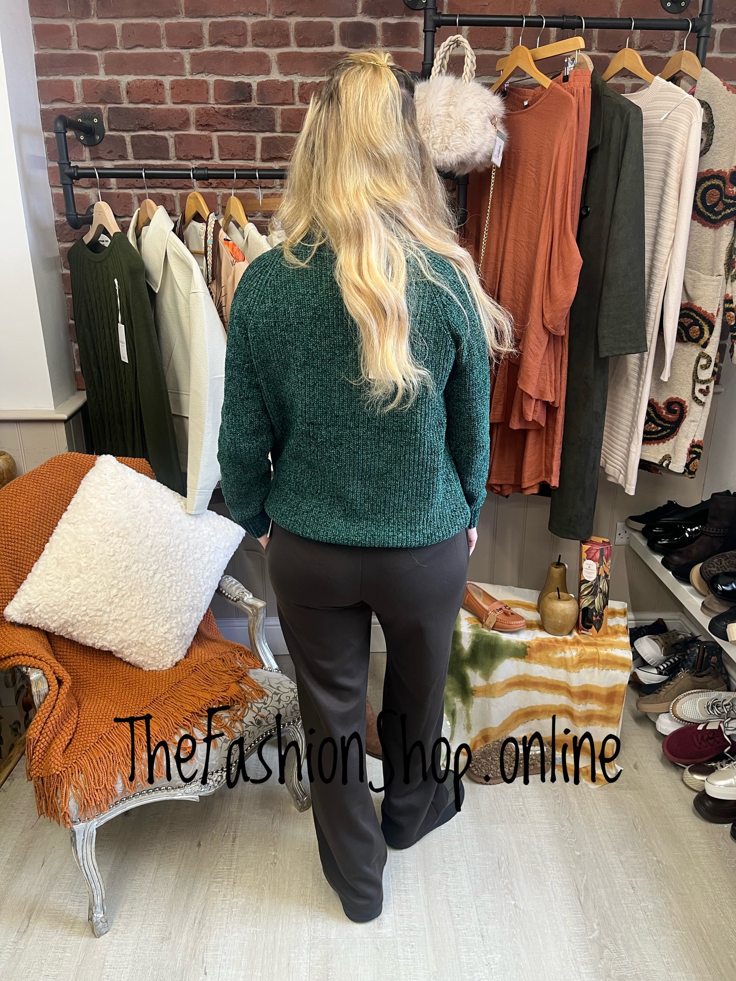 Liv green chenille jumper 8-14