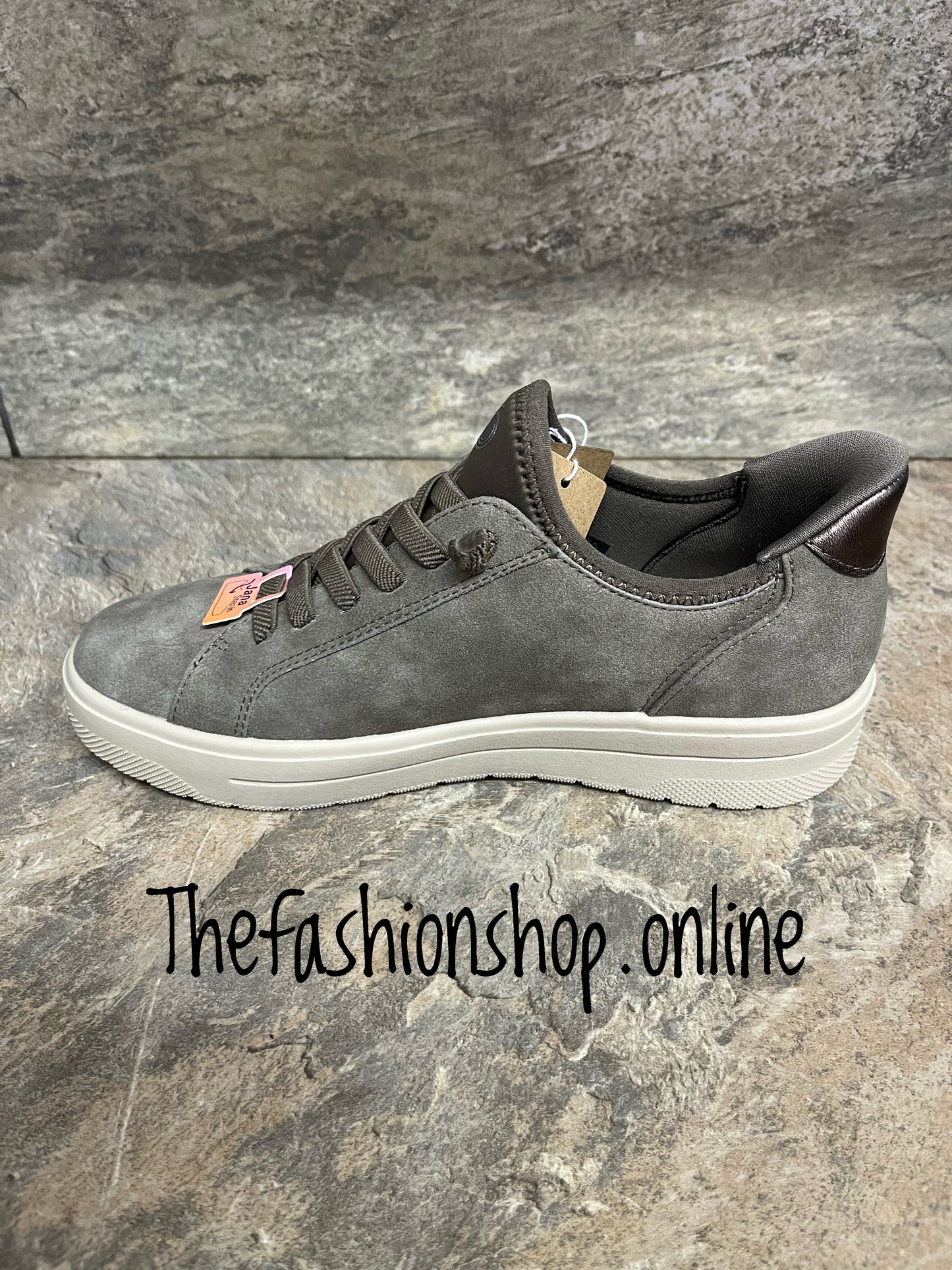 Jana stone vegan step in trainers sizes 4-8 (37-42)