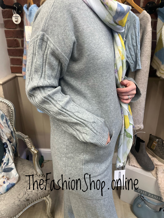 Emily grey cashmere mix co-ord 12-16