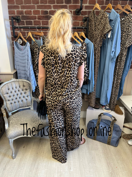 Evie leopard print trouser set 8-12