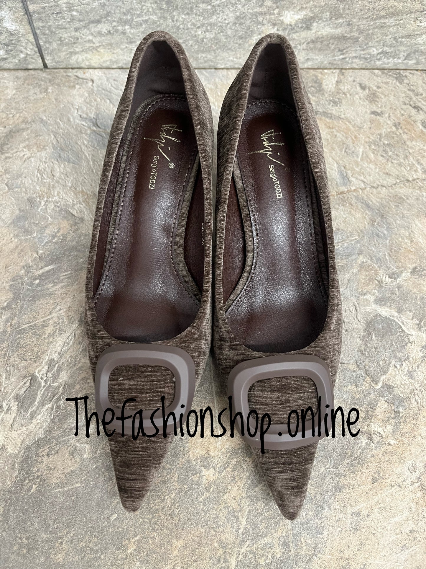 Keely brown heeled buckle shoes sizes 3-8 (36-41)