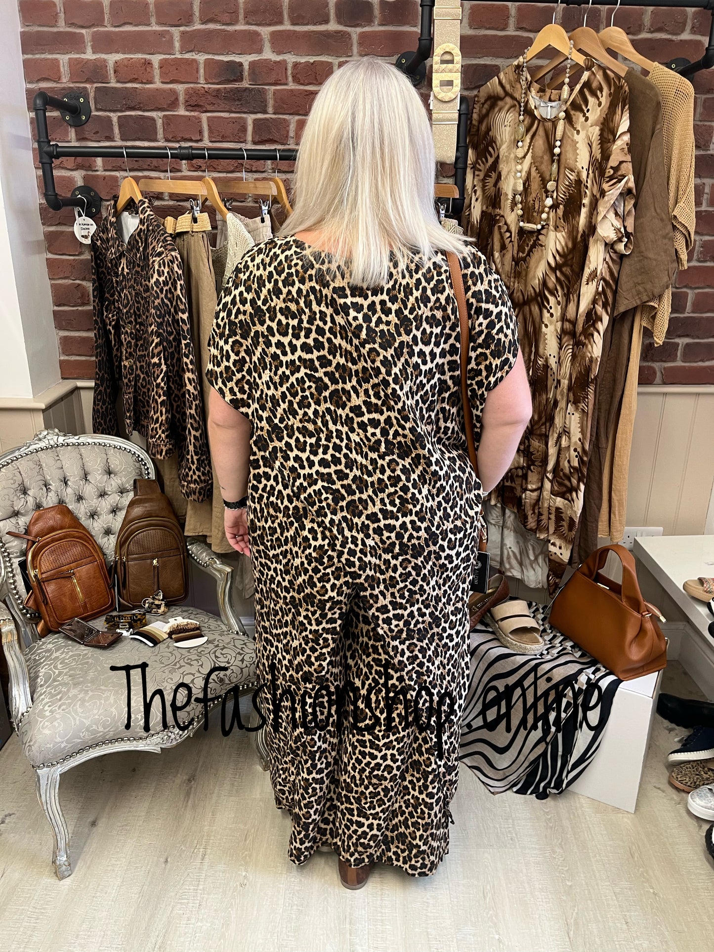Zara leopard print drape trouser set 16-24
