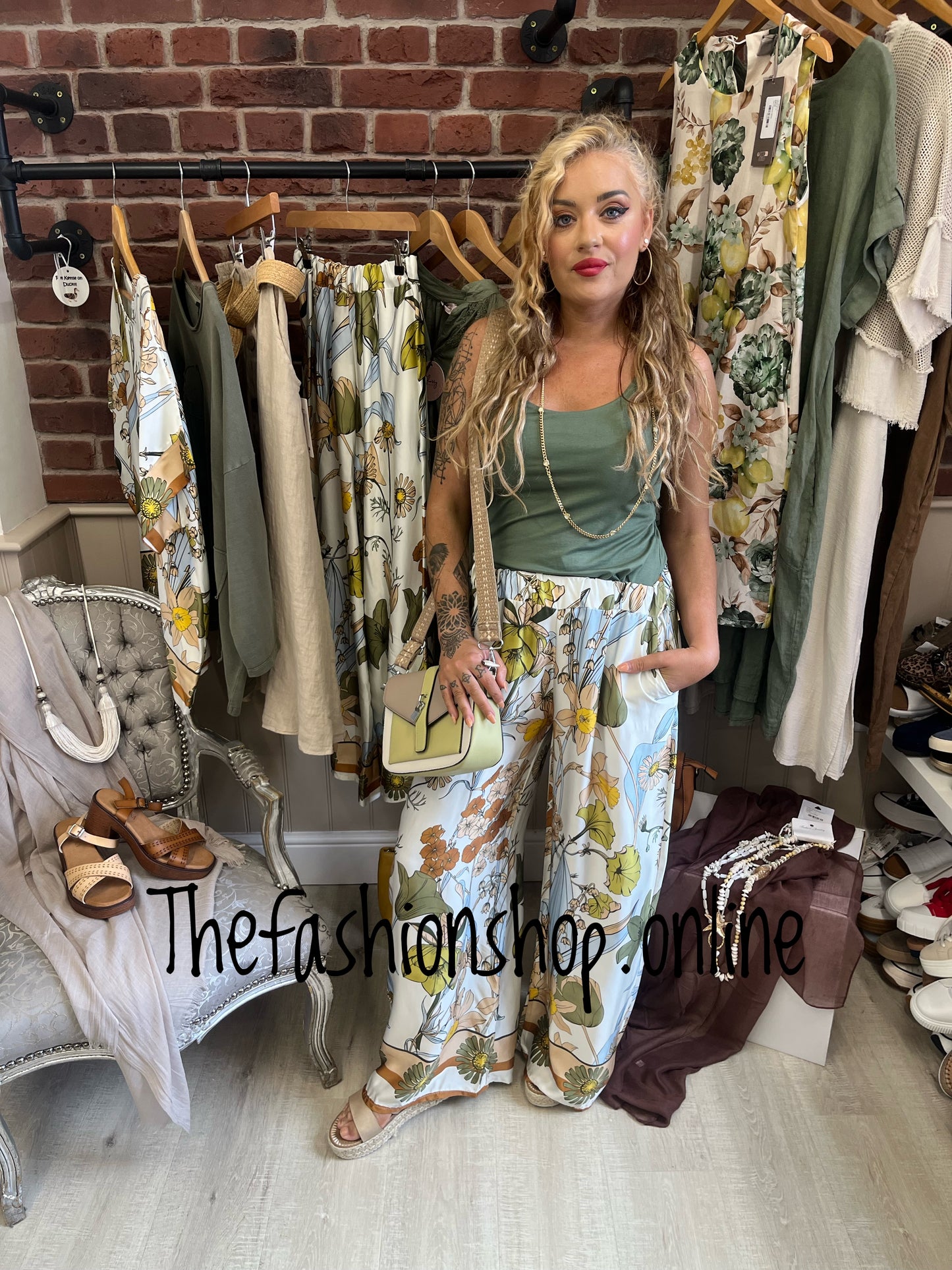 Keely flower print trousers 10-16