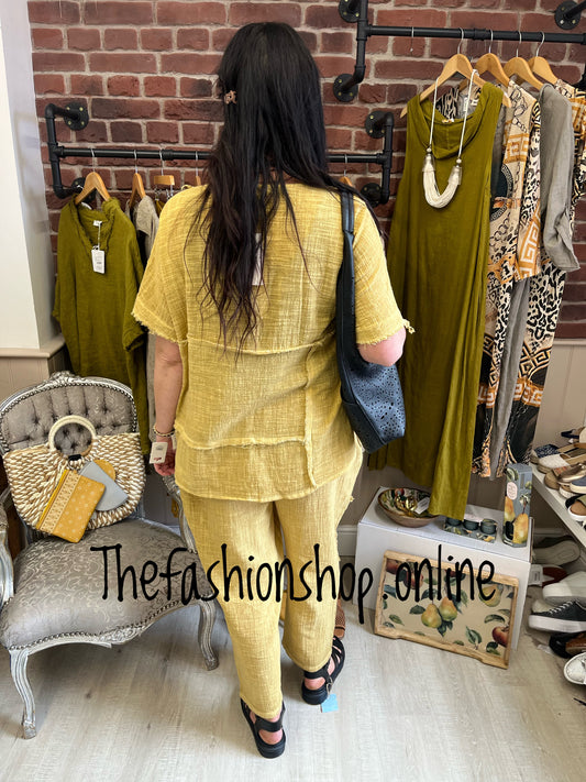 Saffron yellow enzyme wash co-ord 14-18