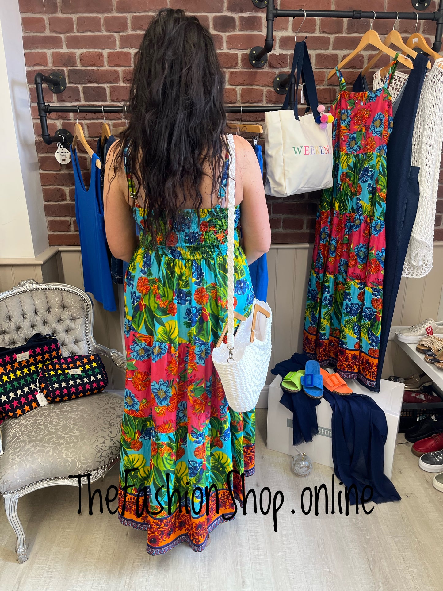 Hattie multicoloured tiered maxi dress sizes 10-16