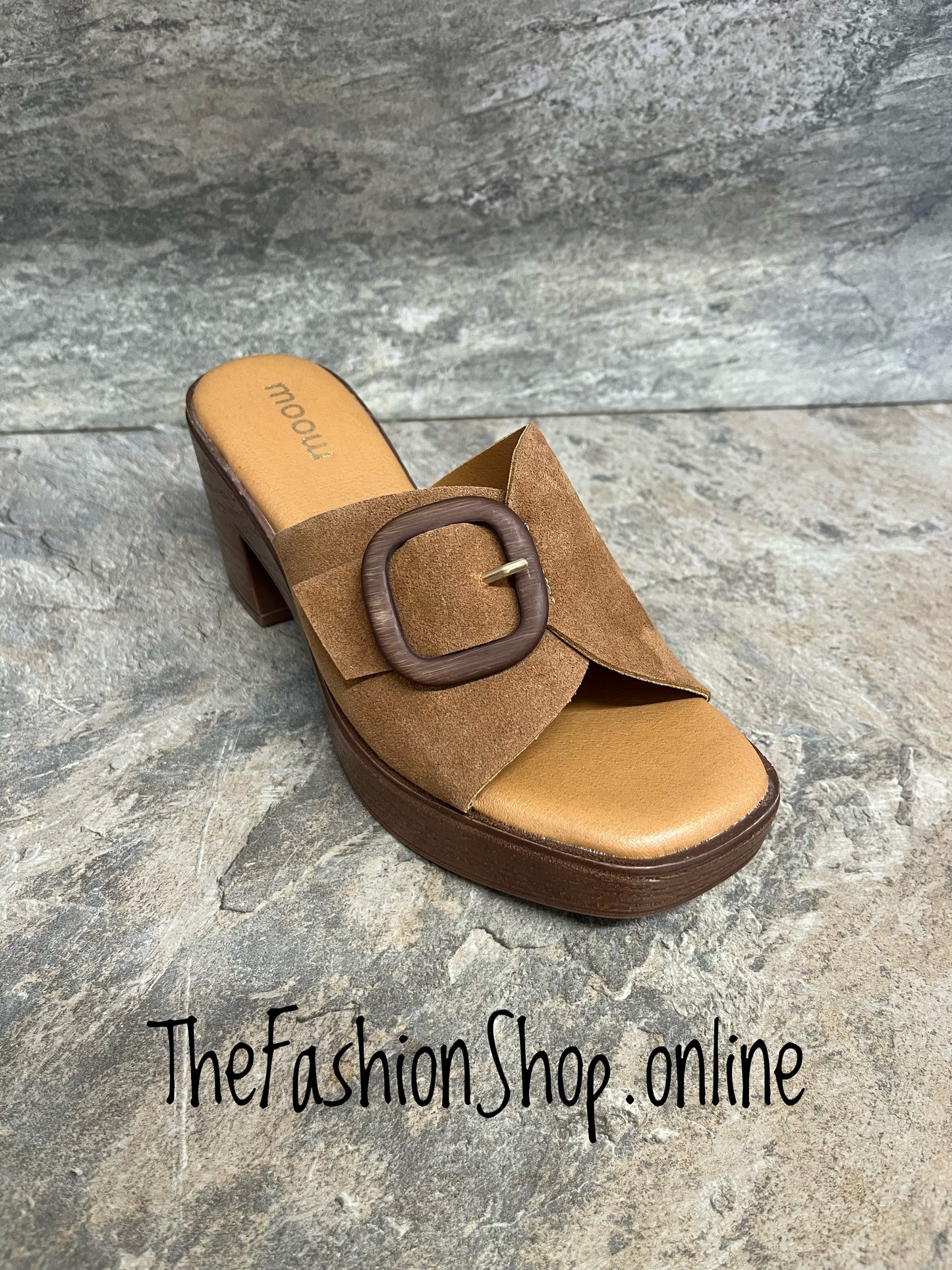 Jamie camel block heel mules sizes 3-8 (36-41)