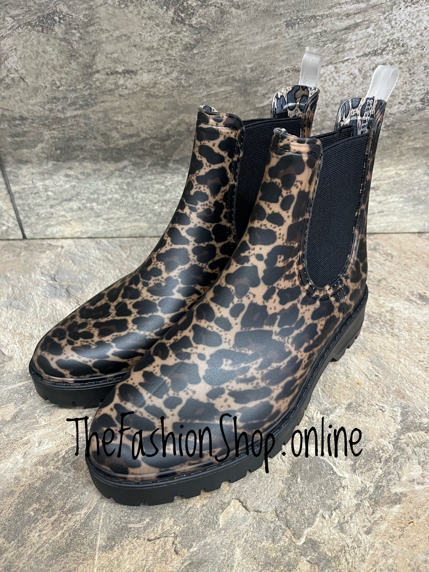Imogen leopard print wellie boots sizes 3-8 (36-41)