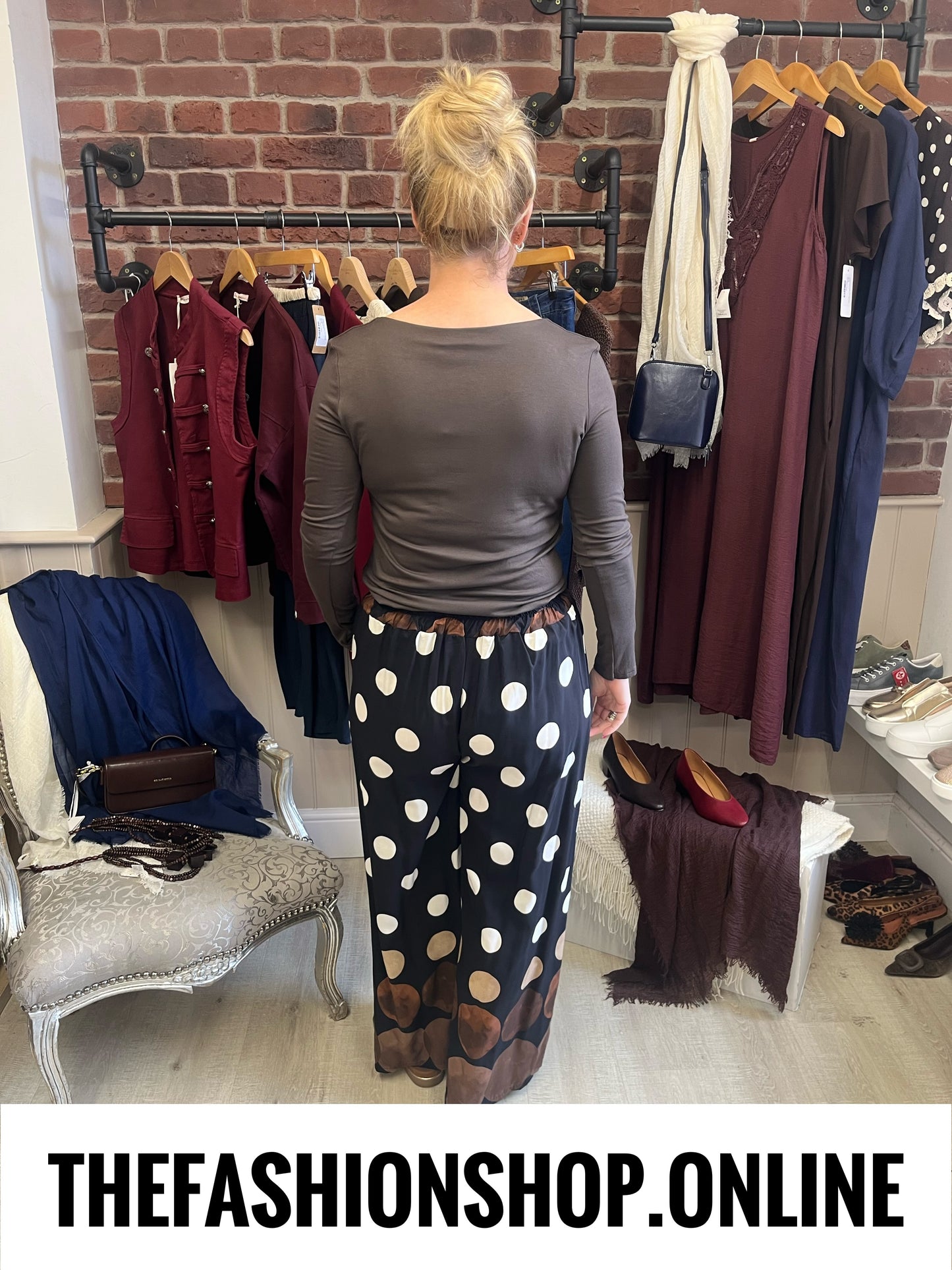 Fiona brown long sleeve top 8-14