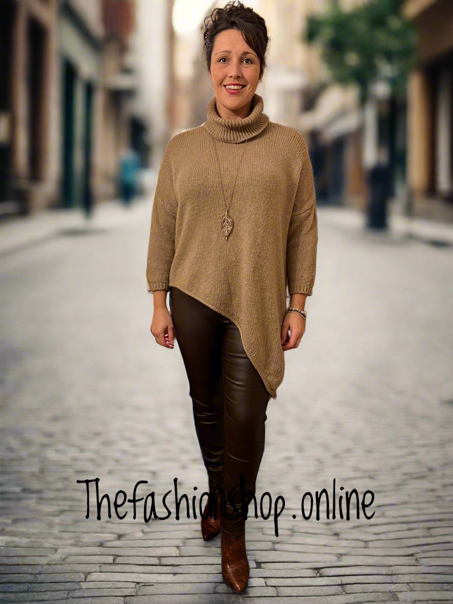 Premium chocolate brown leather look ladies fit skinny jeans sizes 10-20