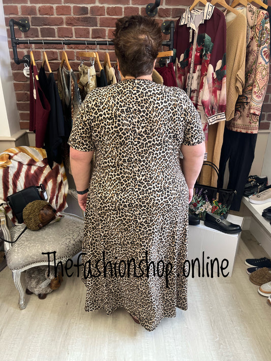 Sasha brown leopard dress 18-24