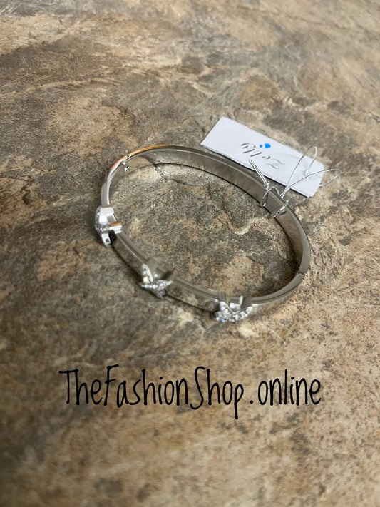 Zelly Silver Stars Bangle