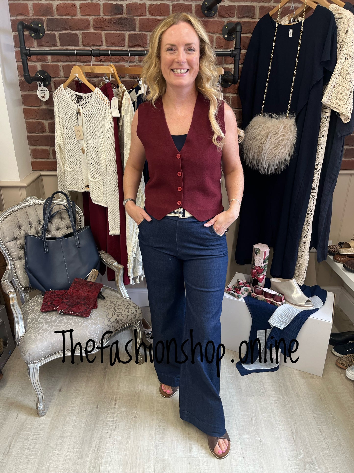 Charlie wine waistcoat 8-12