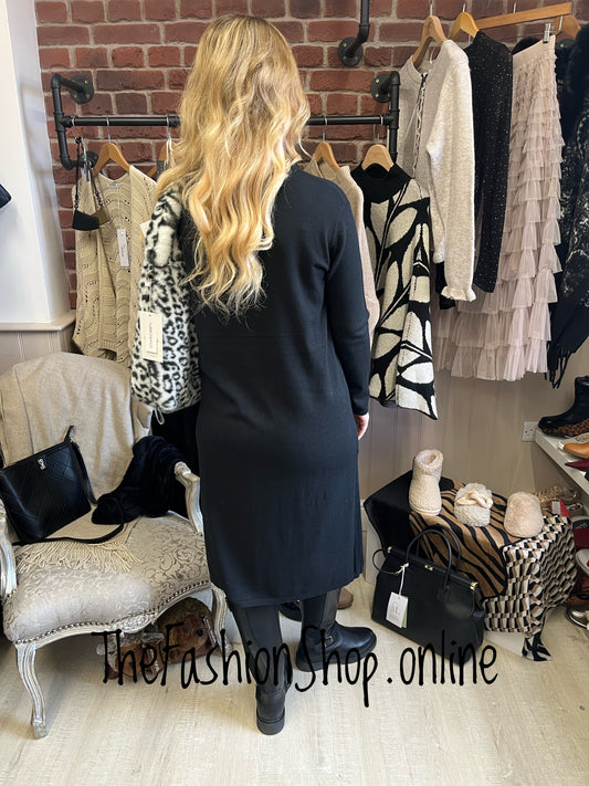 Mia black cashmere mix jumper dress 12-16