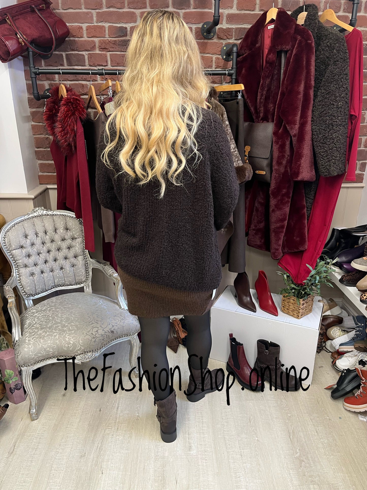 Skye Brown Alpaca and wool mix Boucle Cardigan 12-18