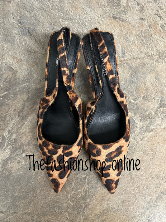 Lorna leopard print sling back shoe sizes 3-8