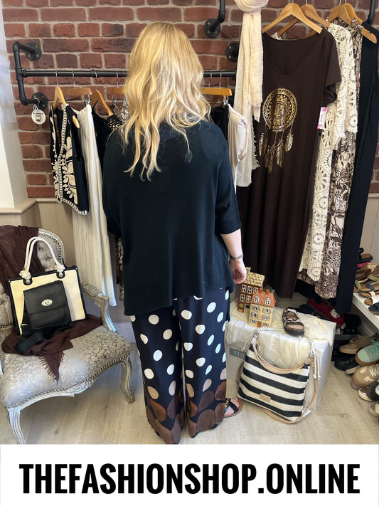 Stella black circles spot trousers 10-16