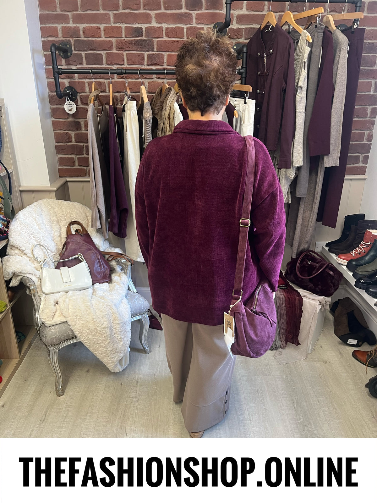 Helena mulberry chenille jacket 14-22