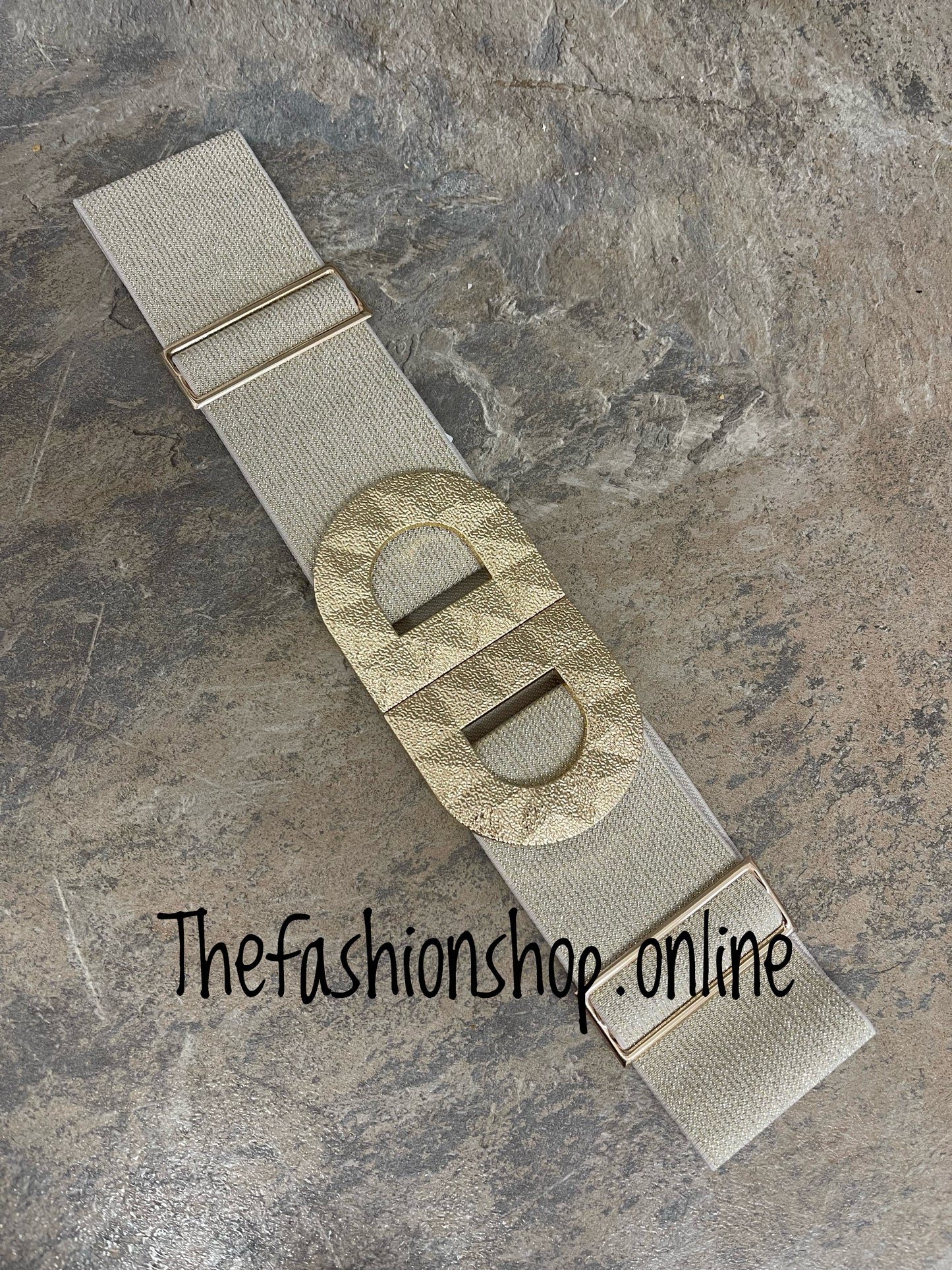 Gold shimmer statement belt