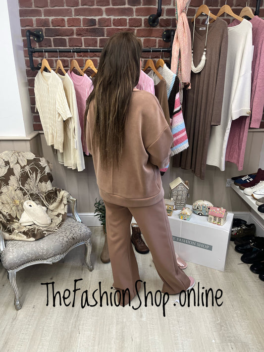 Zena Camel Front Seam Sweatshirt 8-14