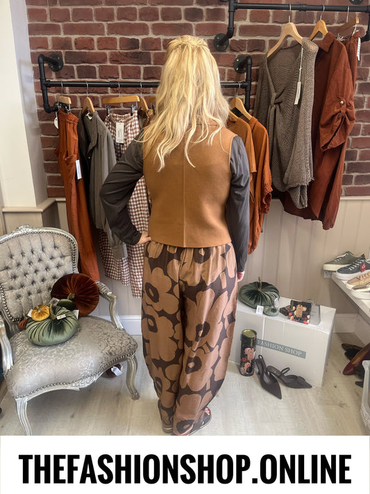Maria camel knitted waistcoat 8-12