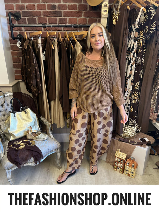 Nina camel three way knitted top 8-18