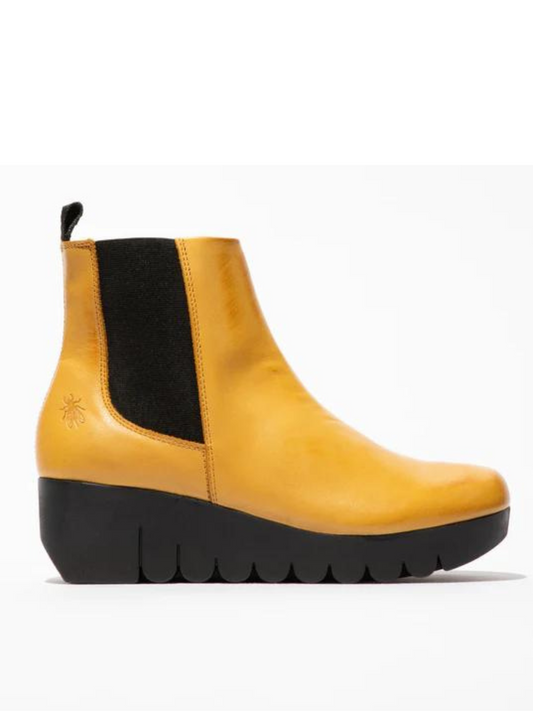 Fly of London Vaze Burn mustard leather Chelsea boot sizes 4-8