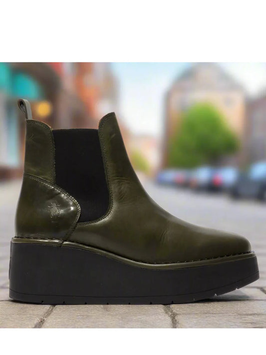 Fly of London Hely Rug diesel leather platform Chelsea boot sizes 4-8