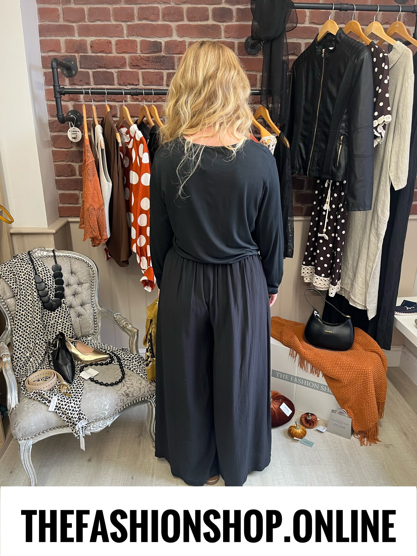 Tia black long sleeve layering top 12-18