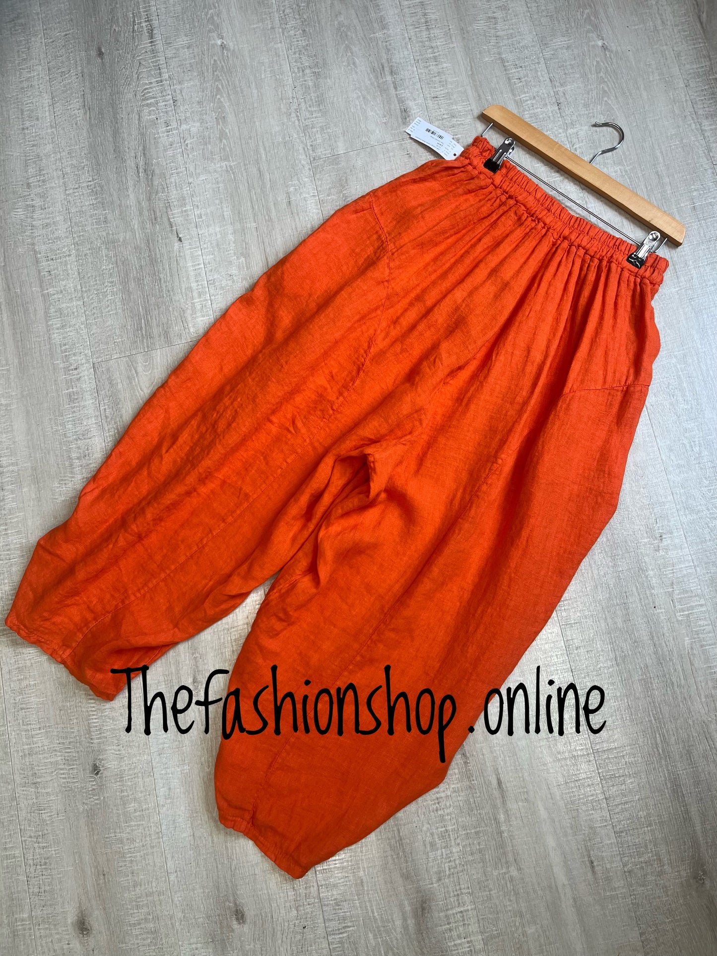 Kali orange harem linen trousers 10-18
