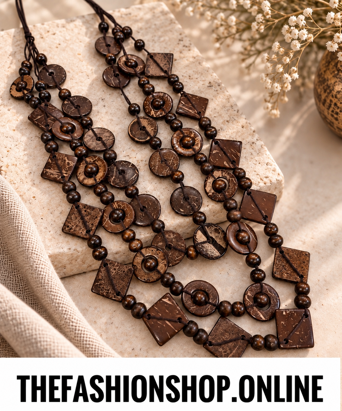 The Amazon Necklace in Brown