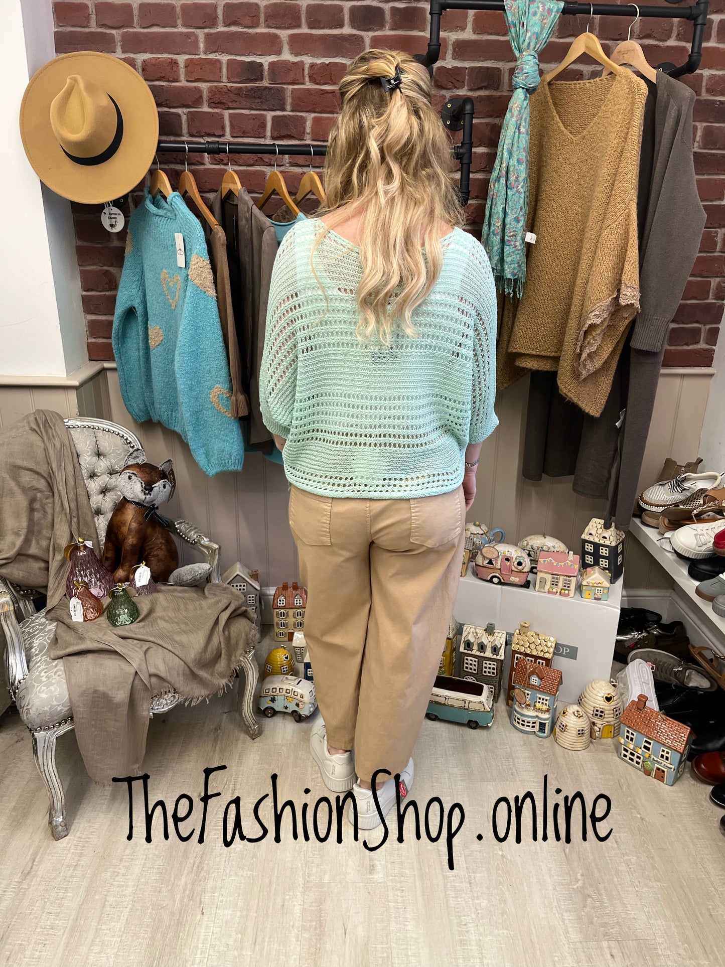 Sonia aqua crochet layering top 8-16