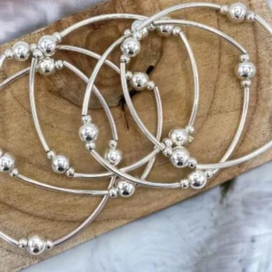 jess & lou Multi-Strand Silver Bracelet