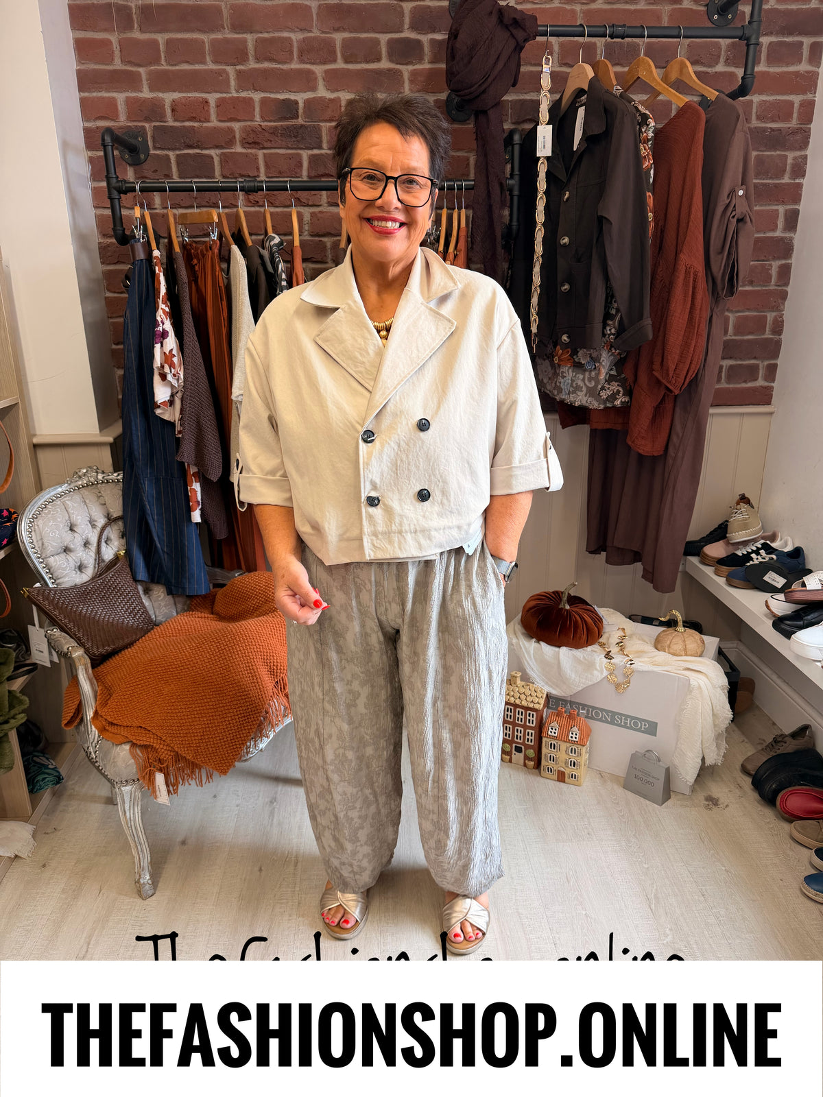 Zena beige double breasted jacket 8-16