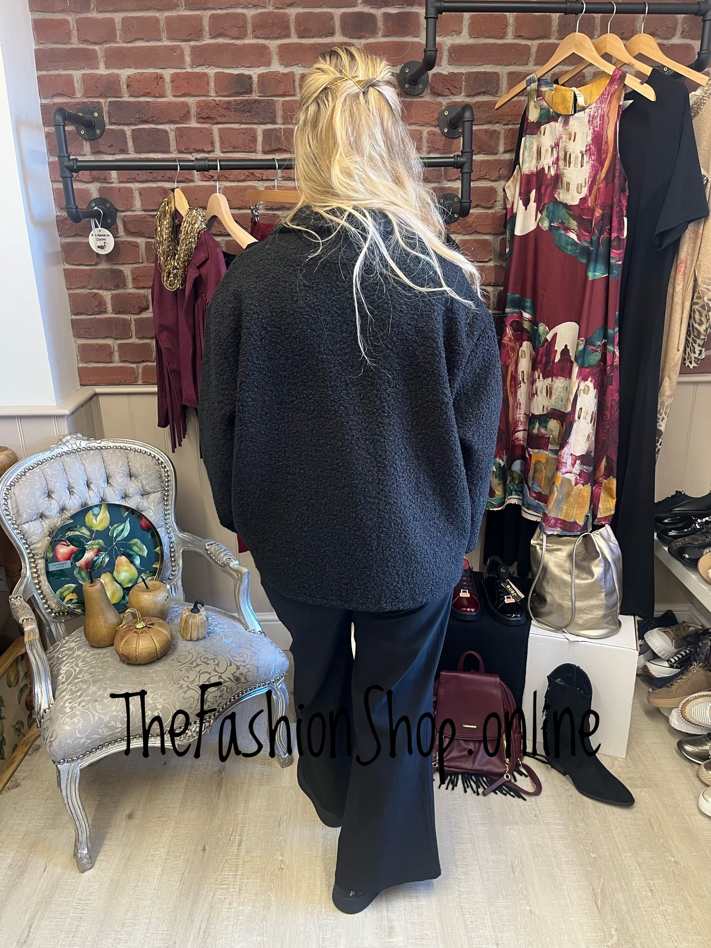 Jessie black boucle jacket 10-16