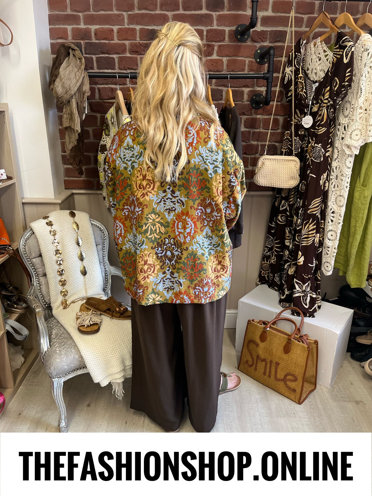 Mandy olive printed boho jacket 14-20