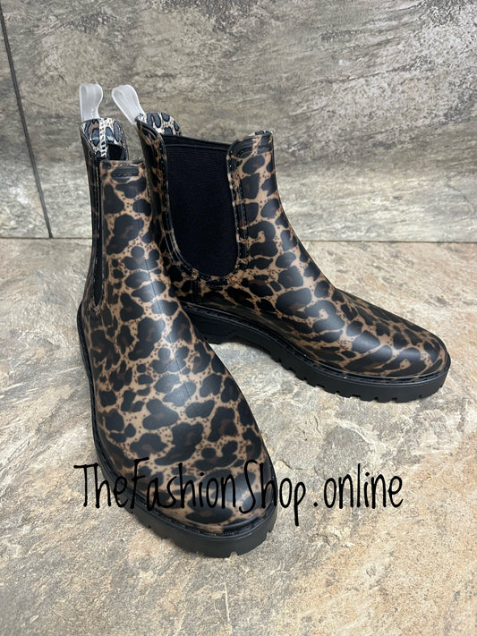 Imogen leopard print wellie boots sizes 3-8 (36-41)