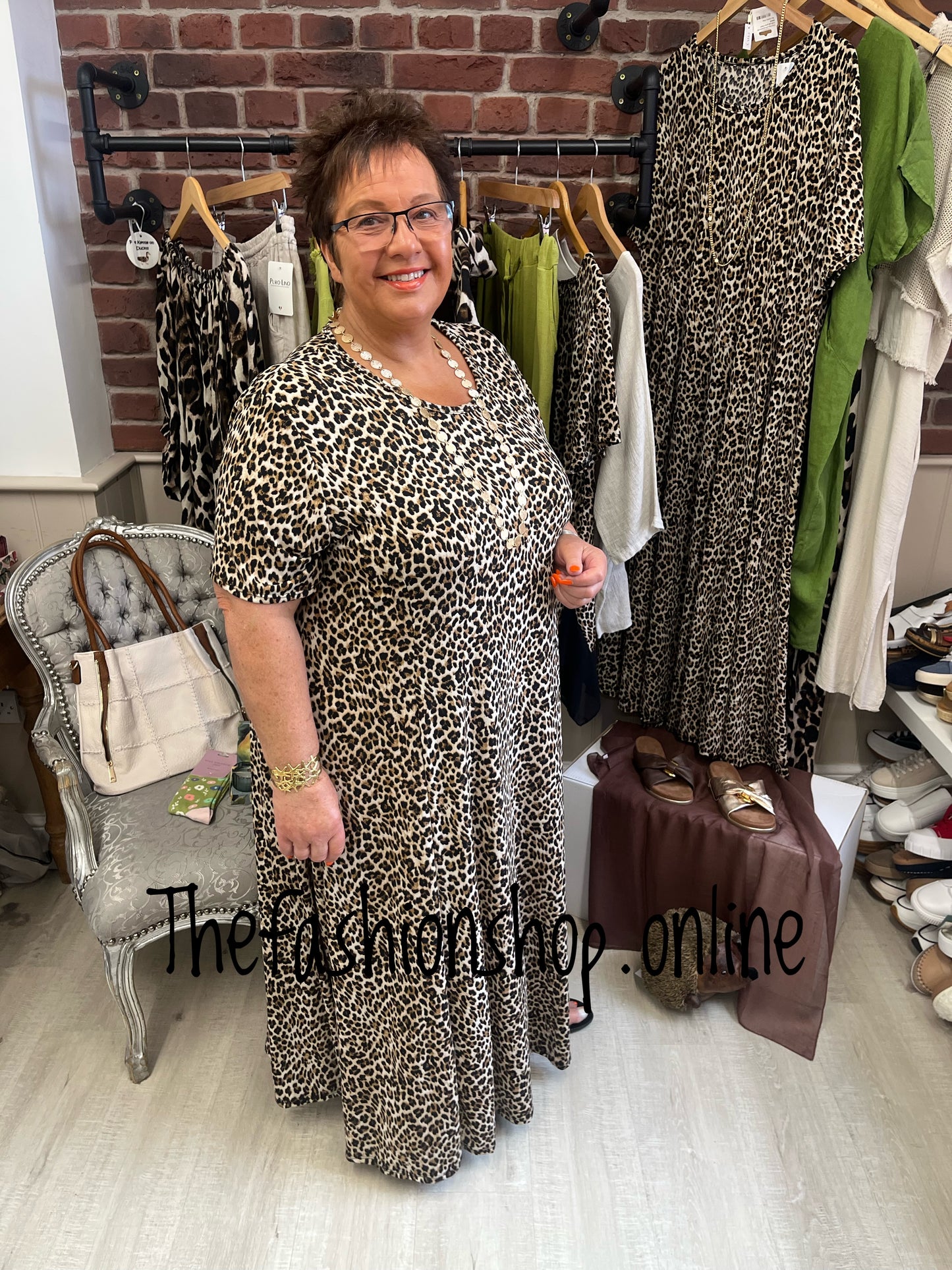 Sasha brown leopard dress 18-24