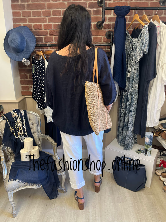 Anya white trousers with belt 14-18