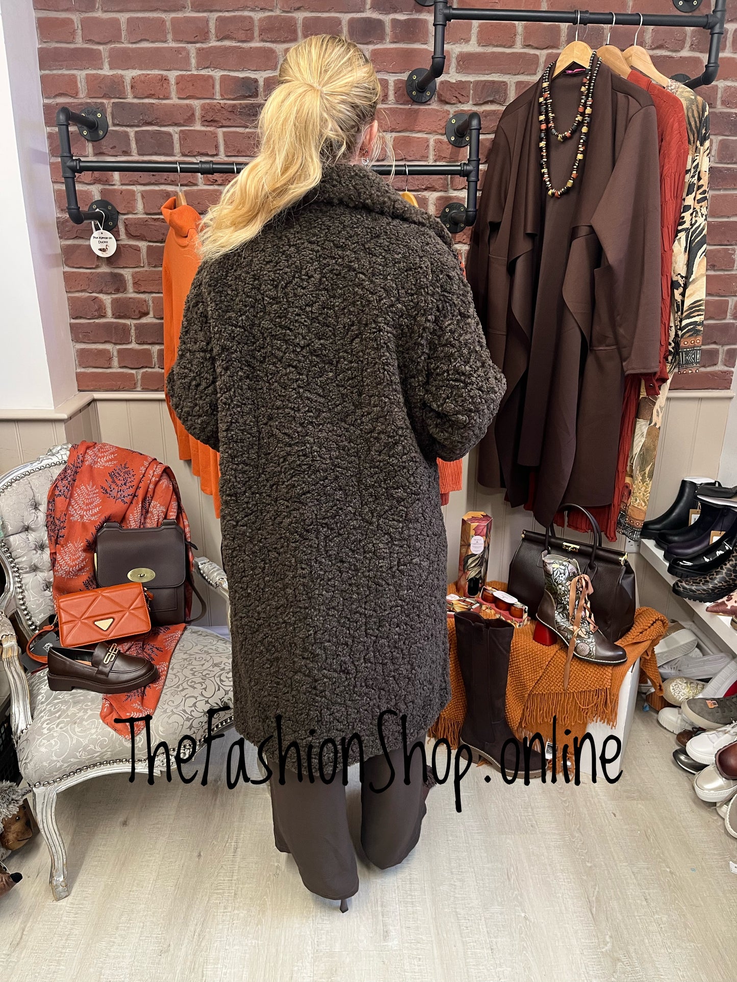 Poodle Premium Faux Fur Brown Coat 12-16