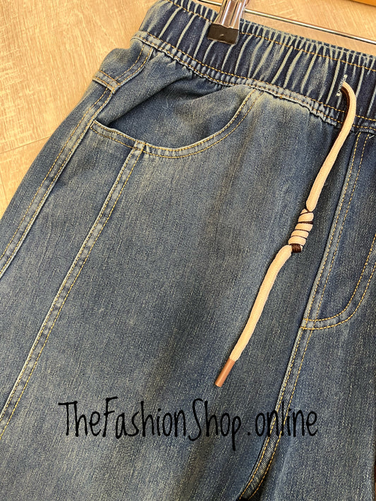 Zara denim blue balloon jeans sizes 8-14
