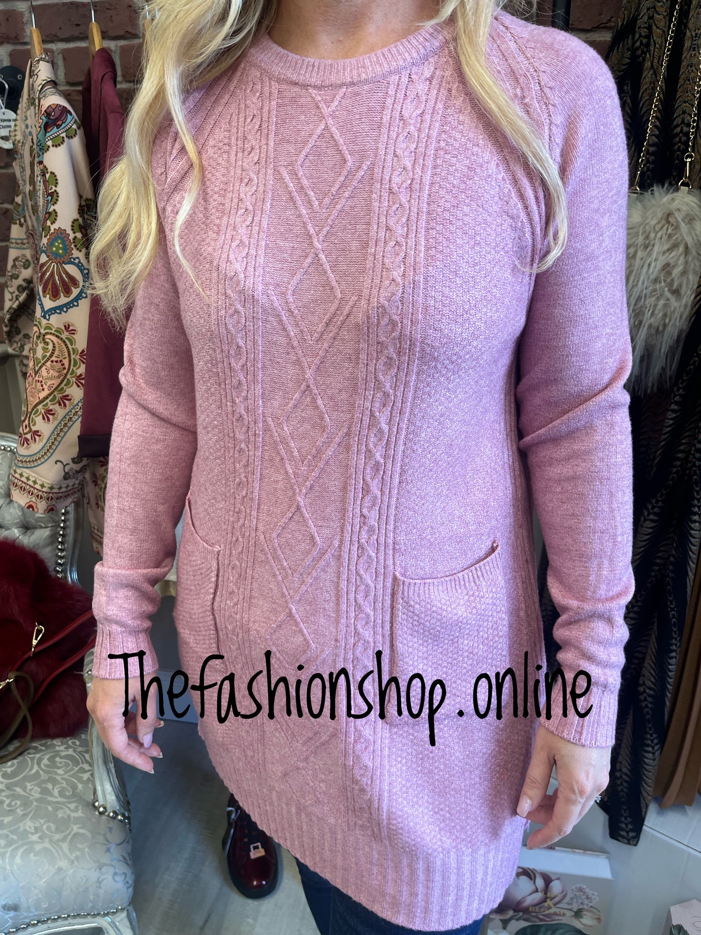 Norma pink cashmere mix jumper 12-16
