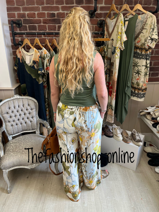 Keely flower print trousers 10-16