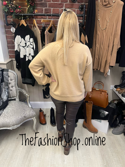 Keira camel flowers jumper 8-14