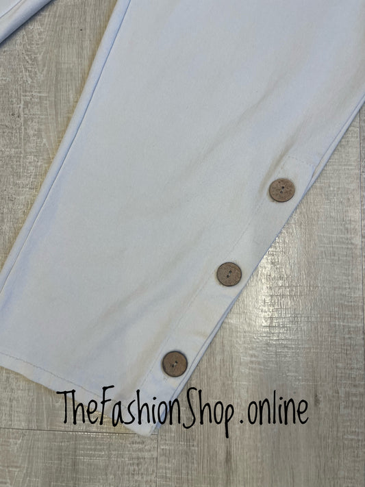 Annabelle beige three button trousers 18-24