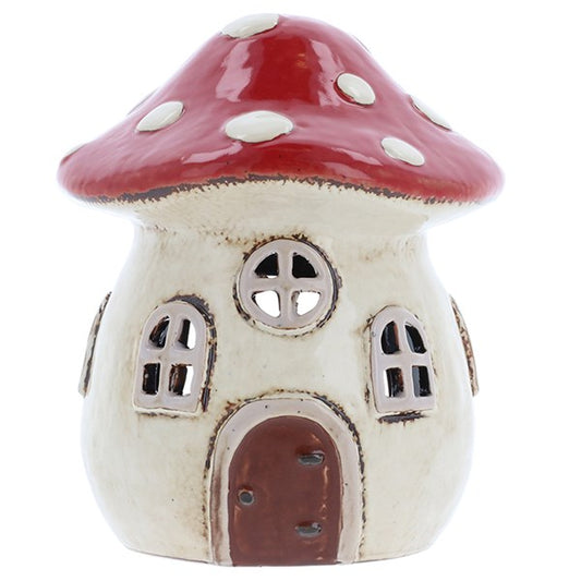 Village Pottery Toadstool House Tealight