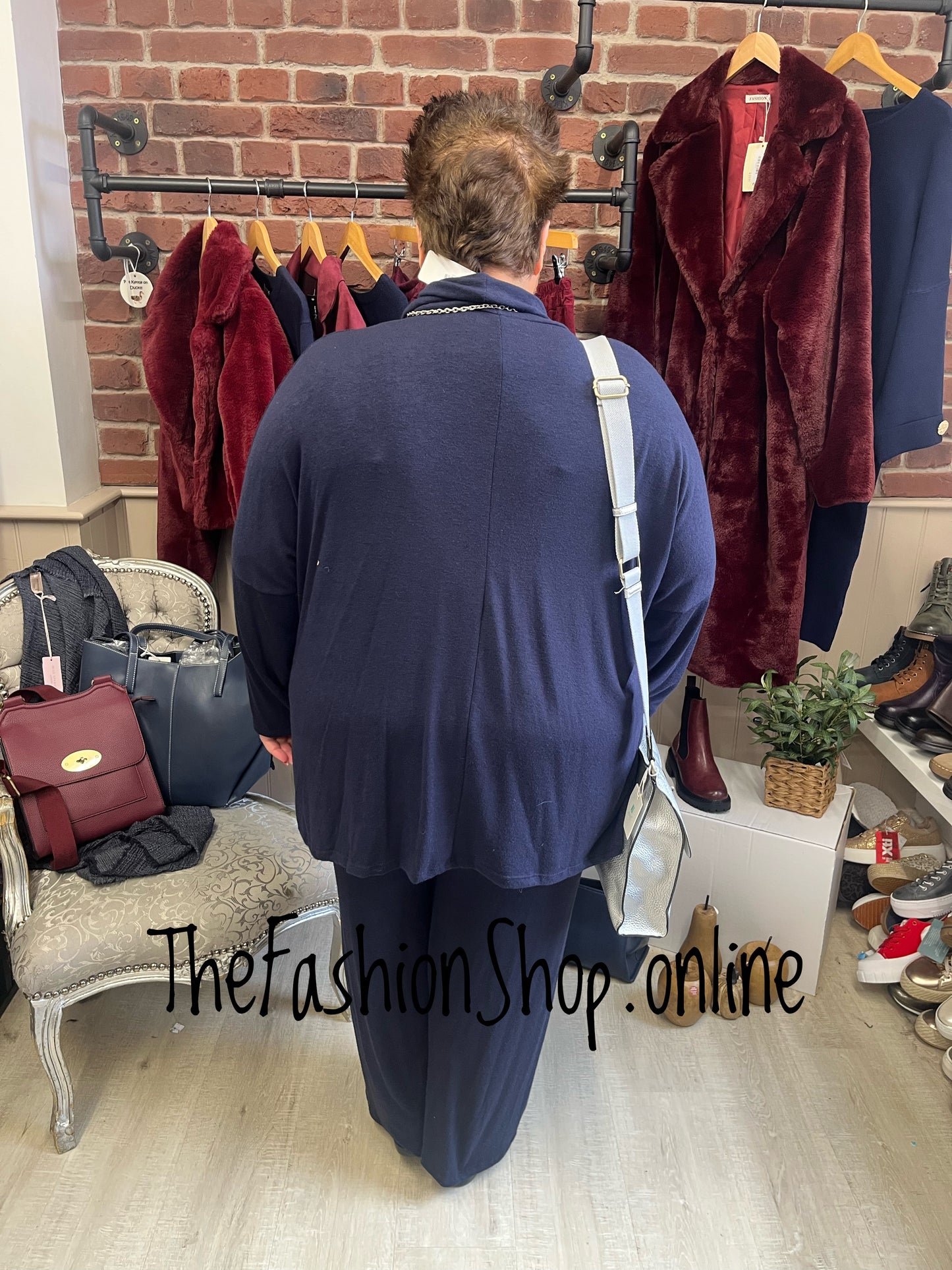 Athena Navy Soft Cowl Neck Tunic 18-24